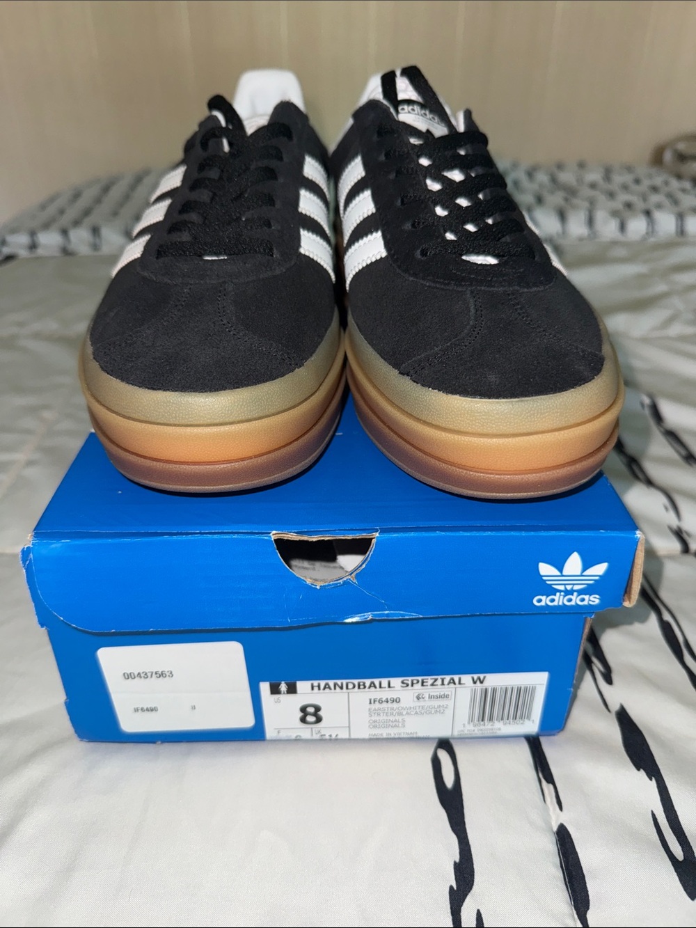 Adidas Handball Spezial Gazelle Platform Woman’s Black / White Sneakers